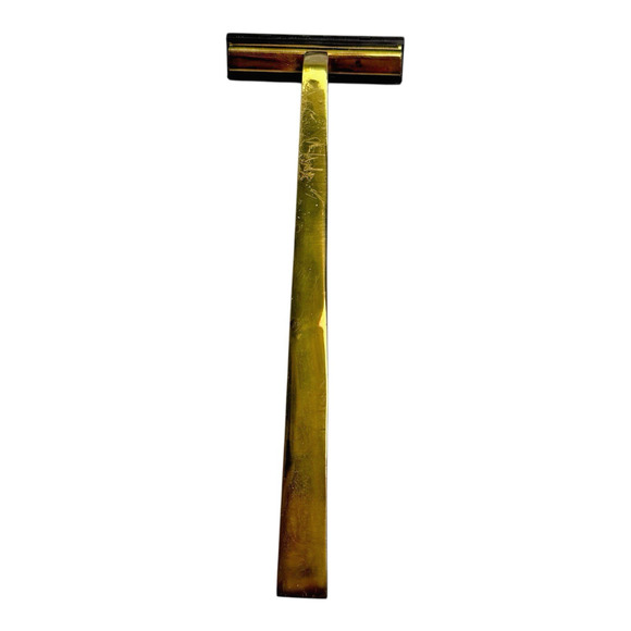 VTG 1980's Solid Brass Shaving Razor American Eagle Outfitters w/ Wood Box Case - Picture 2 of 10